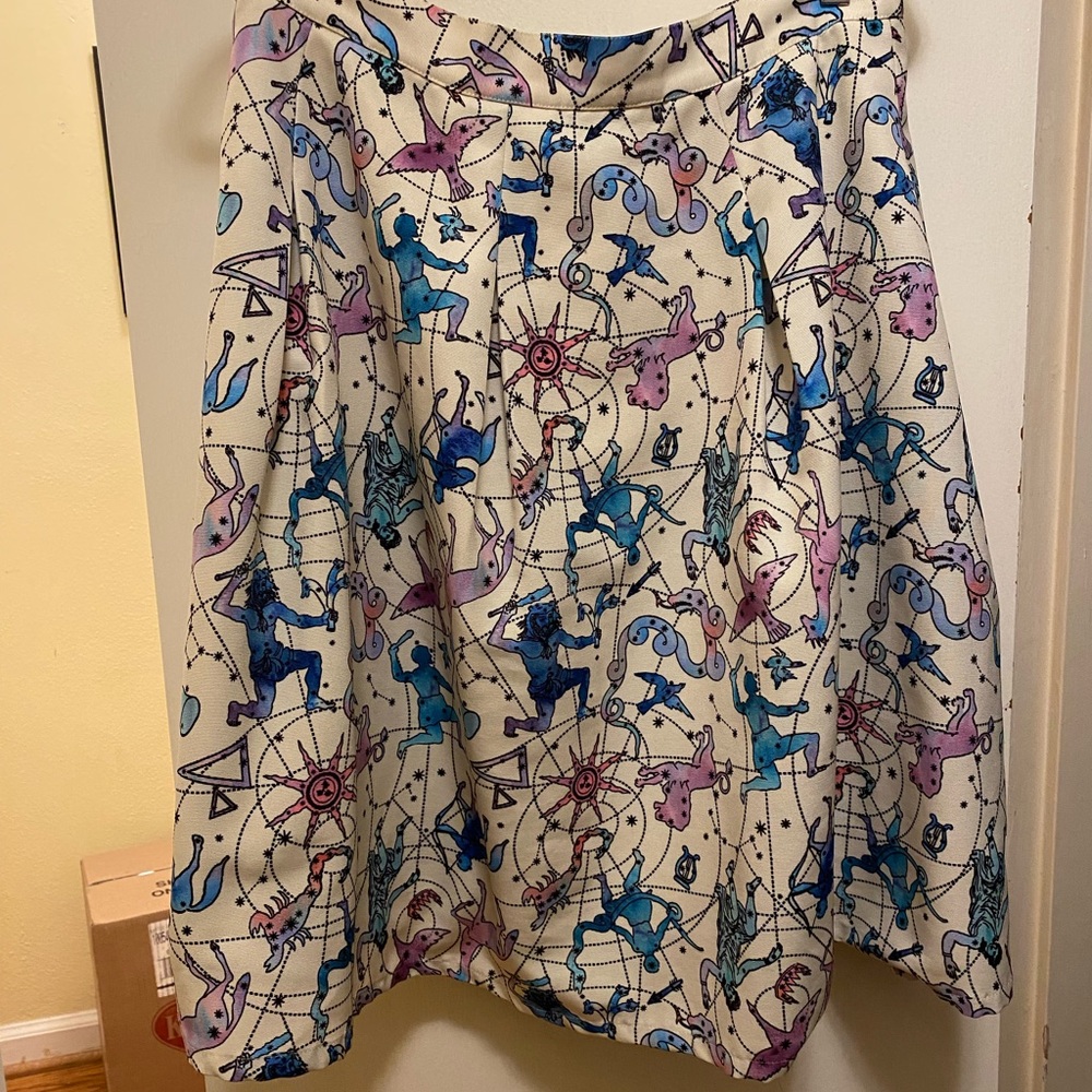 ModCloth 3X Skirt Astrological Zodiac Star Signs BEAUTIFUL! FINAL MARKDOWN